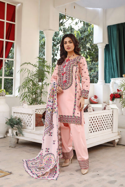 HK321 - Readymade Cotton Outfit 2025 - Memsaab Online