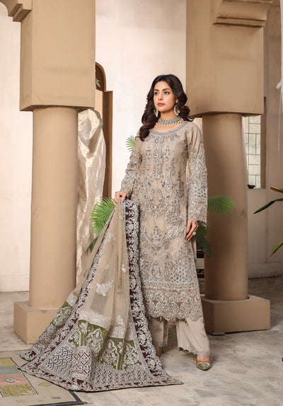 MARW-1612- Golden Party Outfit - Memsaab Online