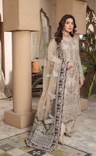 MARW-1612- Golden Party Outfit - Memsaab Online