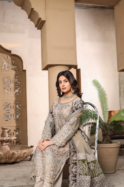 MARW-1612- Golden Party Outfit - Memsaab Online