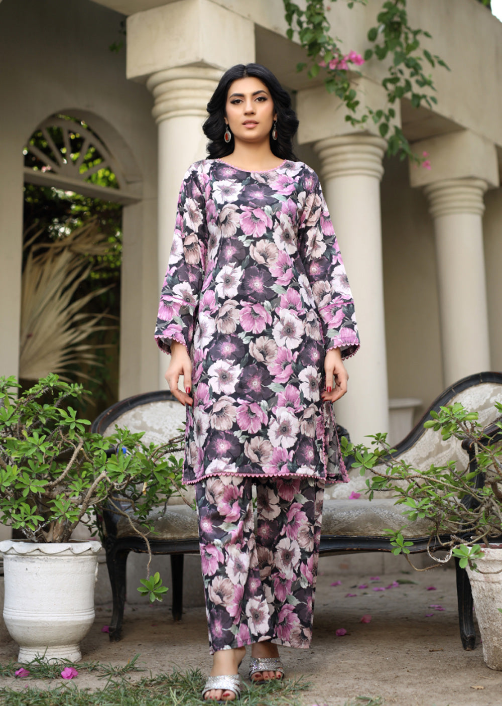 BUT-107 - Black - S.Prints Printed Lawn Co-ords