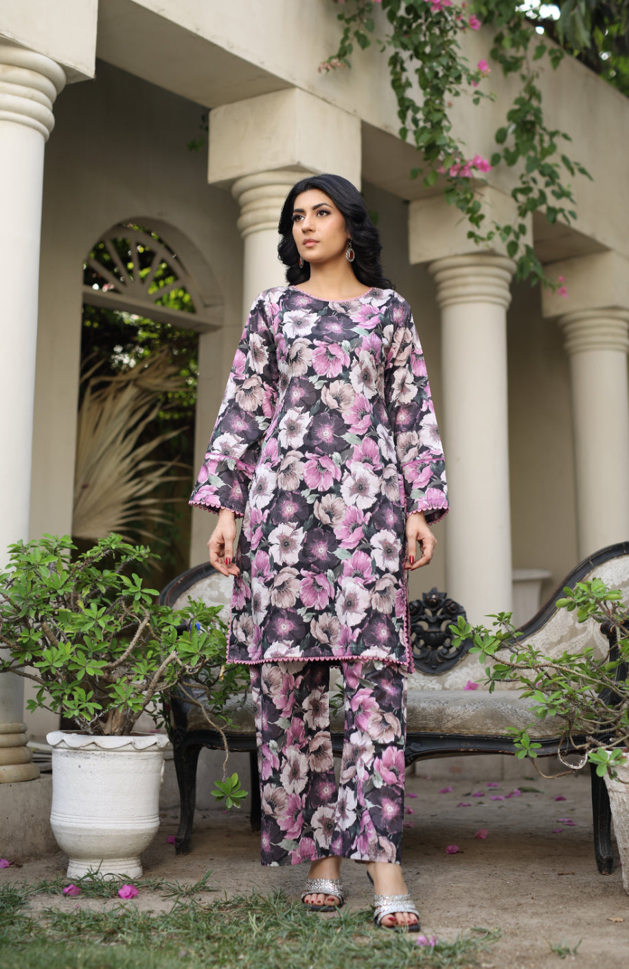 BUT-107 - Black - S.Prints Printed Lawn Co-ords