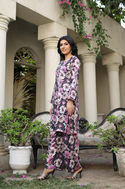 BUT-107 - Black - S.Prints Printed Lawn Co-ords