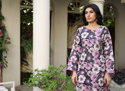BUT-107 - Black - S.Prints Printed Lawn Co-ords