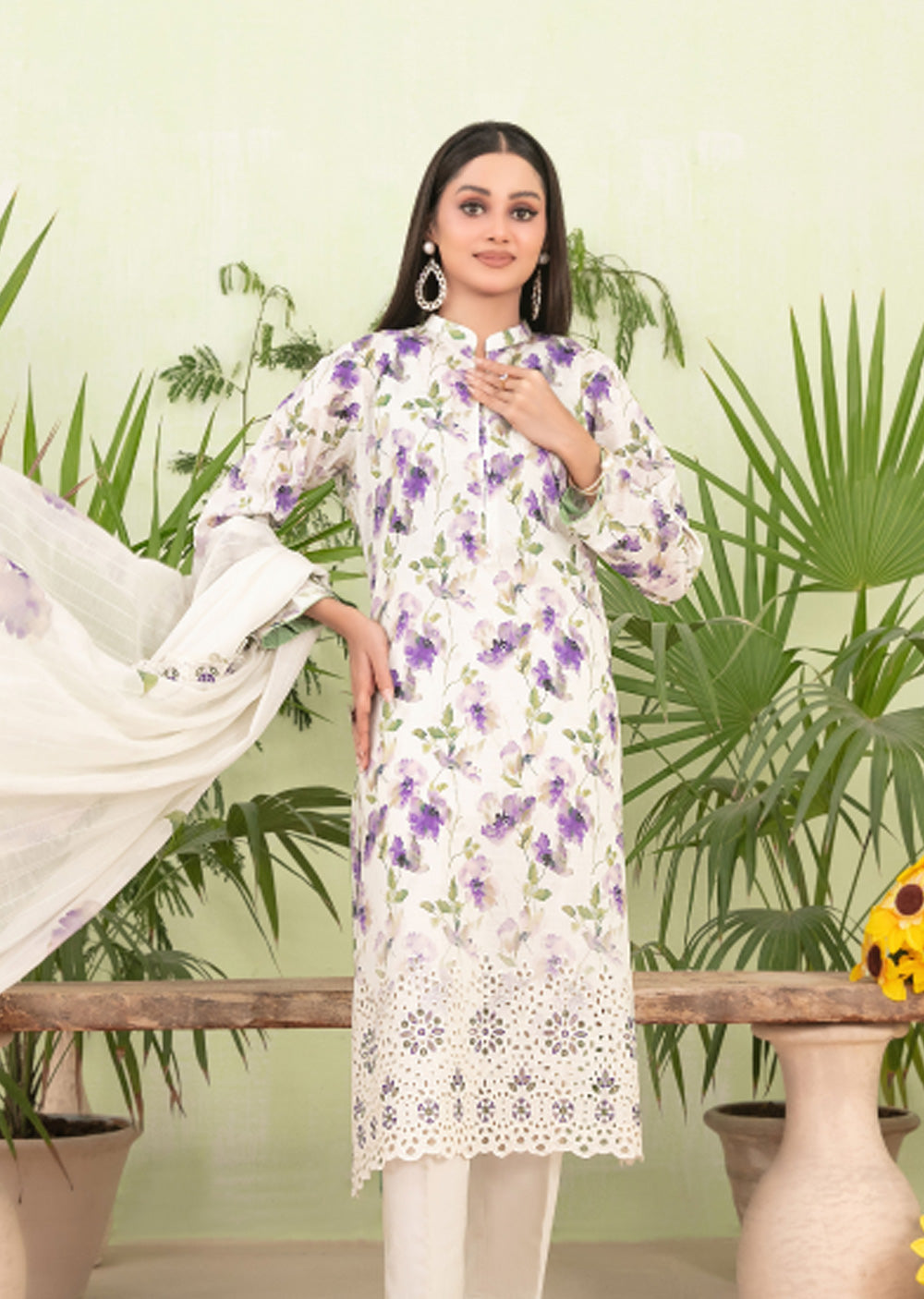 TWD-1714-Readymade Erva Tawakkal Lawn Suit 2025 - Memsaab Online