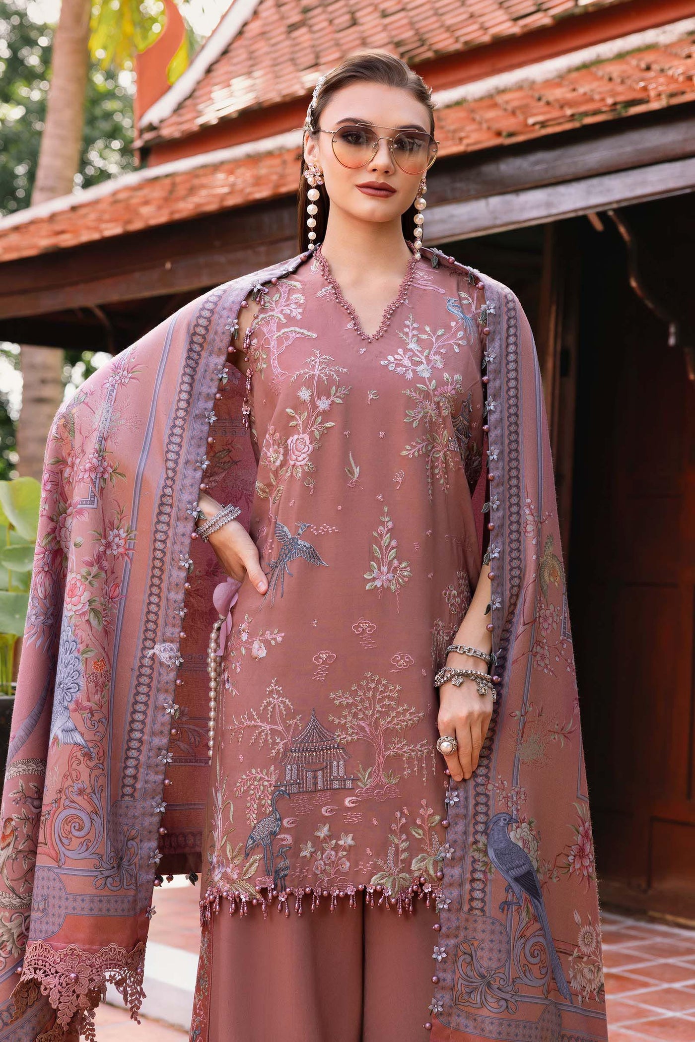 MPT-2801-A Unstitched - Maria B MPRINTS Collection 2025 - Memsaab Online