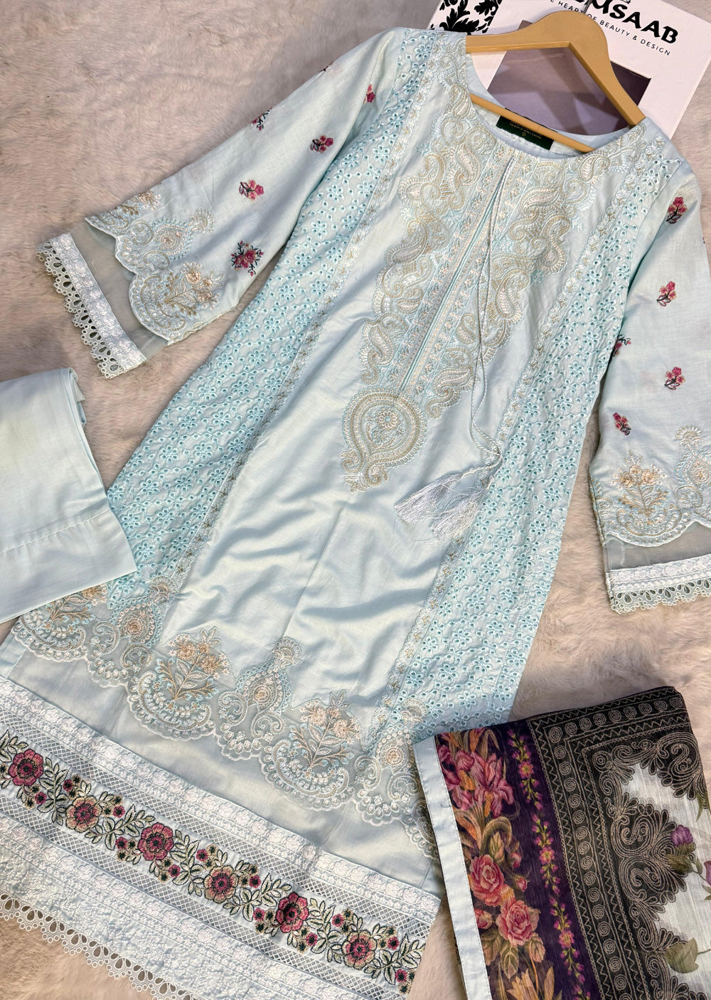 ATR-1136-Ferozi- Sehrish B Lux Cotton - Memsaab Online
