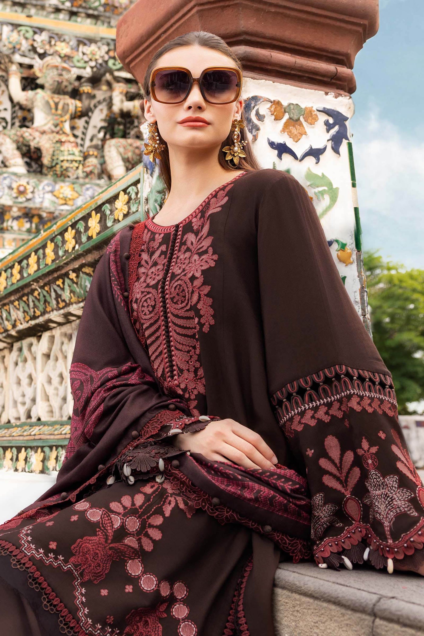 MPT-2804-A Unstitched - Maria B MPRINTS Collection 2025 - Memsaab Online
