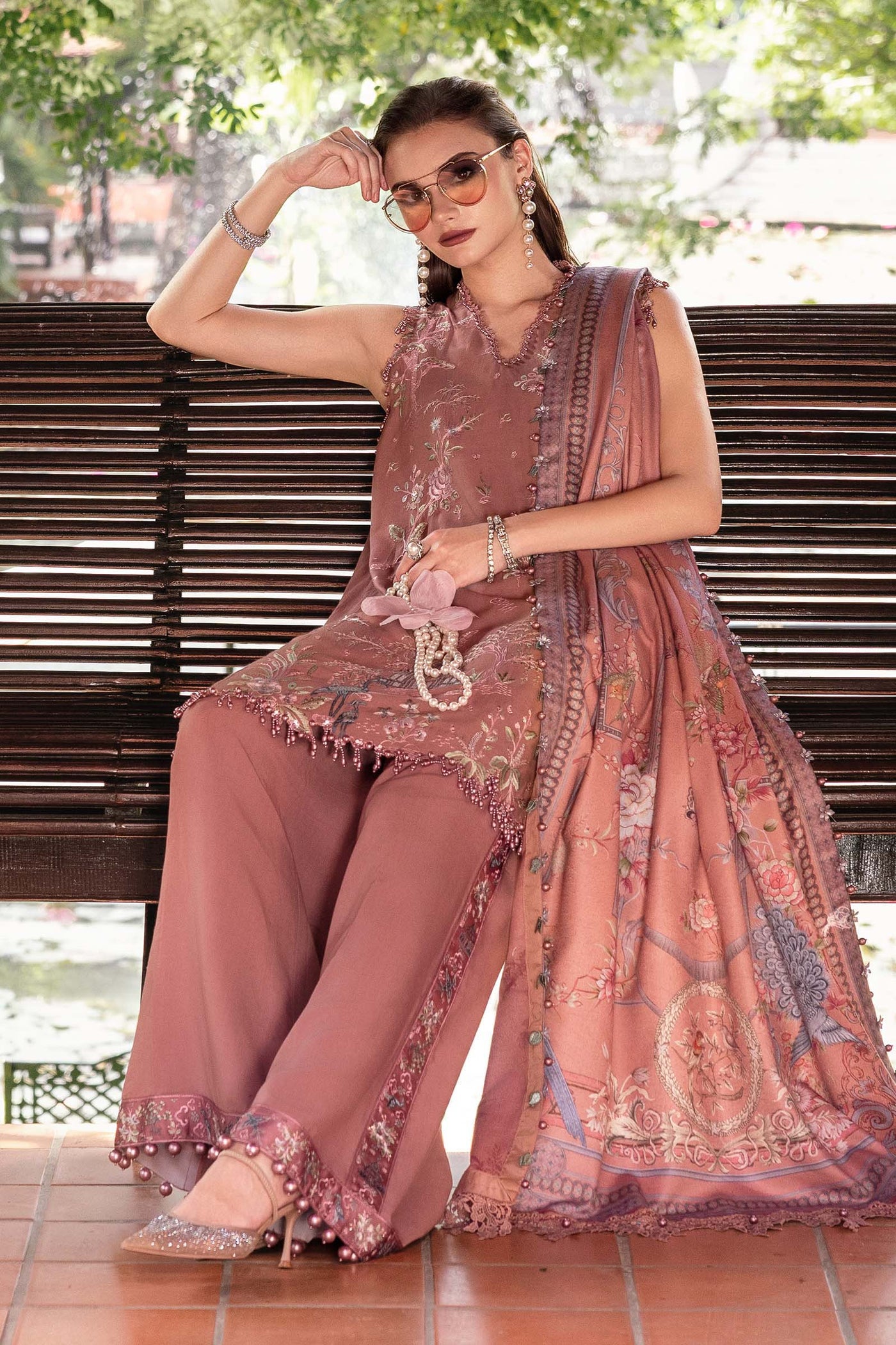 MPT-2801-A Unstitched - Maria B MPRINTS Collection 2025 - Memsaab Online