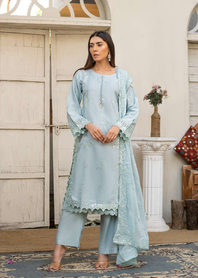 RGZ7105 - Rangz Chantelle Linen Suit Chiffon Scarf - Memsaab Online