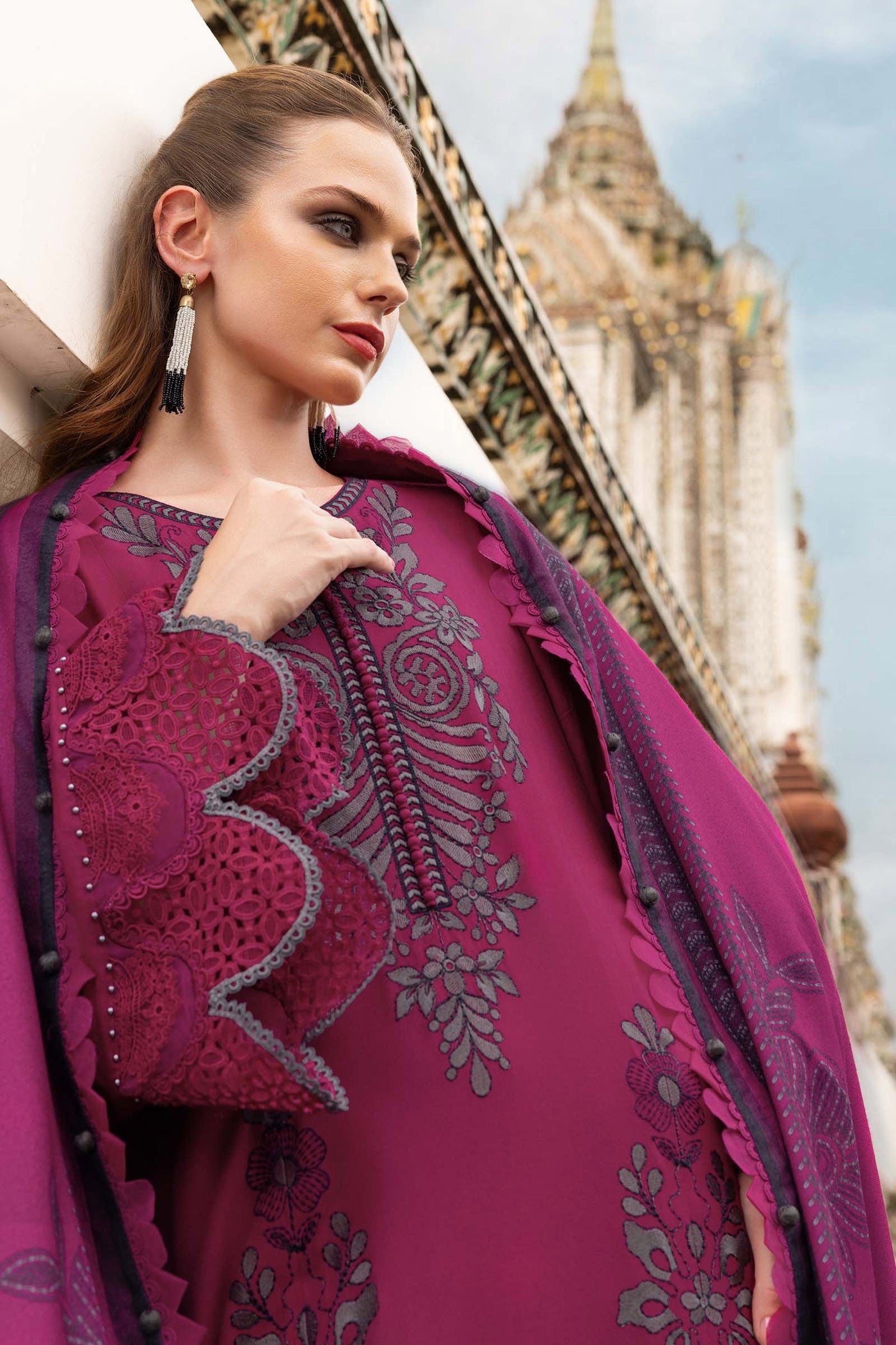 MPT-2804-B Unstitched - Maria B MPRINTS Collection 2025 - Memsaab Online
