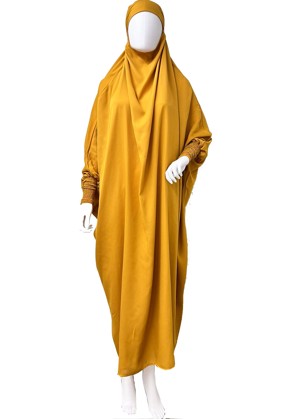 ASL-08 Haya - 1 Piece Jilbab Prayer Set with Elasticated Cuff - Memsaab Online