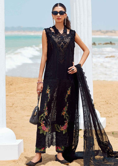 MBEL-01-D-Unstitched Embroidered Lawn Suit Maria B 2025 - Memsaab Online