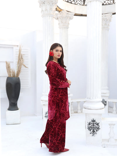 SFSH-10 - Readymade - LUXURY VELVET SUIT 2025 - Memsaab Online