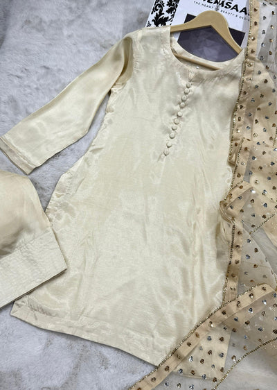 ASB-08 - Readymade Cream - Silk Luxe - Memsaab Online