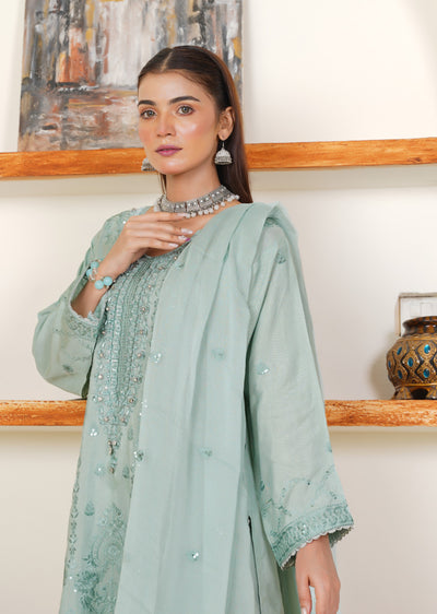 ATR-1137- Readymade Sehrish B Korain Silk - Memsaab Online