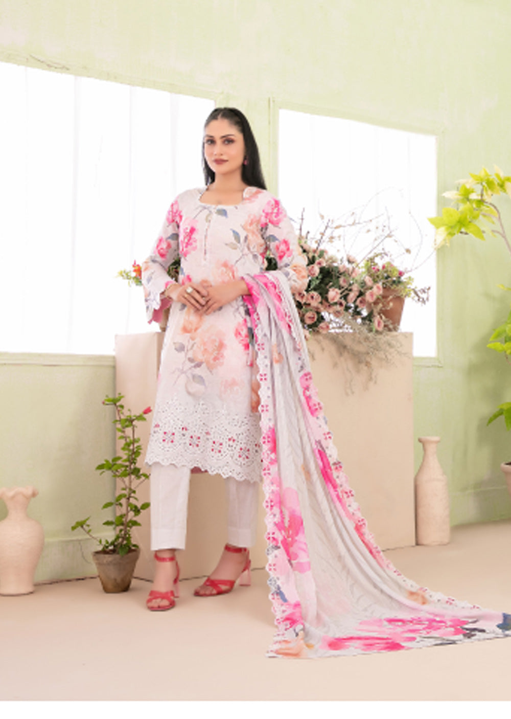 TWD-1711-Readymade Erva Tawakkal Lawn Suit 2025 - Memsaab Online