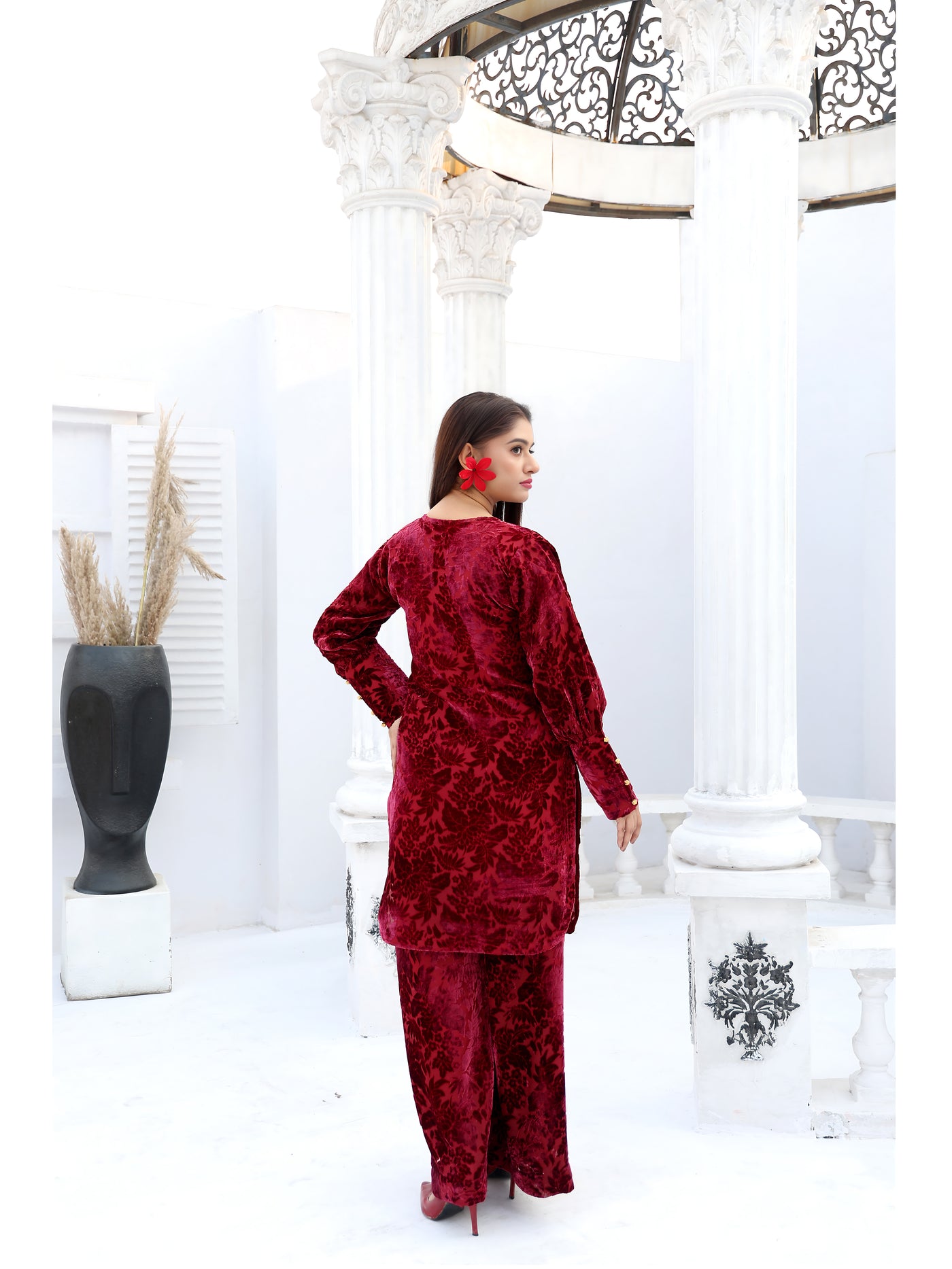 SFSH-10 - Readymade - LUXURY VELVET SUIT 2025 - Memsaab Online