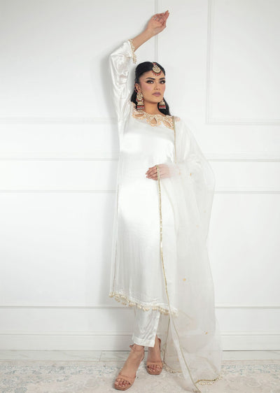 SRB1304 - Aleesha - White Tie Dye - Sehrish.B Designer - Memsaab Online