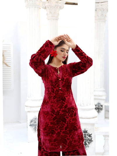 SFSH-10 - Readymade - LUXURY VELVET SUIT 2025 - Memsaab Online