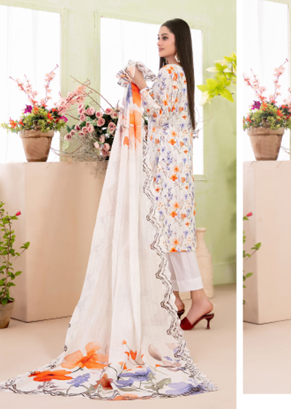 TWD-1715-Readymade Erva Tawakkal Lawn Suit 2025 - Memsaab Online