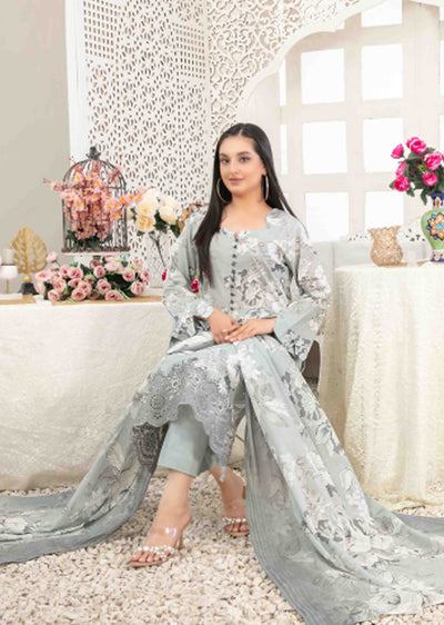 TWD-1688- Unstitched Areeba Tawakkal Lawn Suit 2025 - Memsaab Online