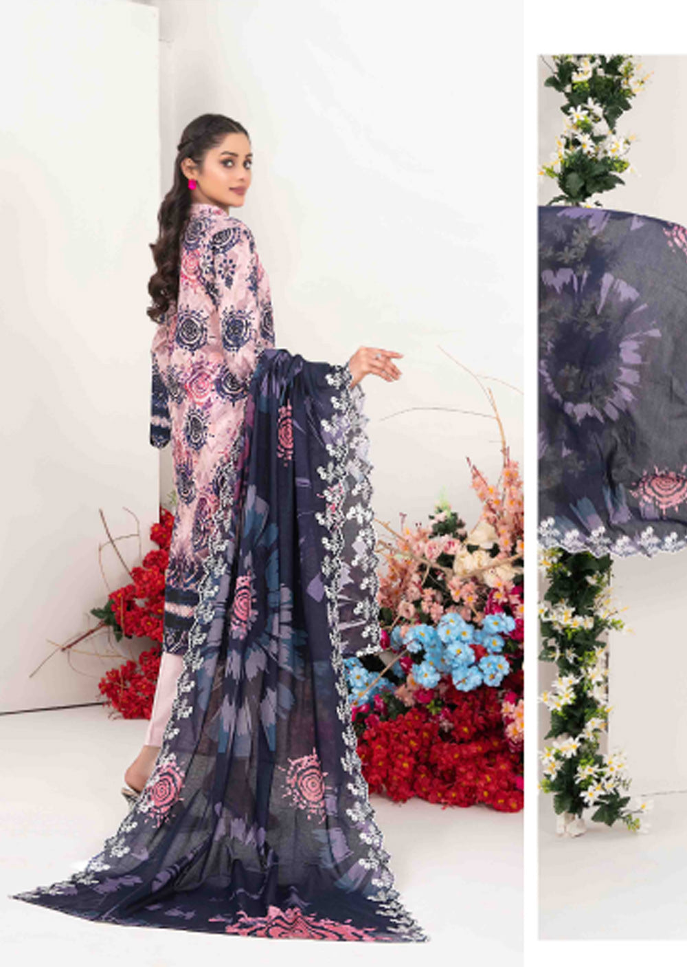 TWD-1396 Readymade Haliyah Tawakkal Lawn Suit 2025 - Memsaab Online