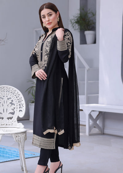 HK333 - Readymade China stone linen Outfit 2025 - Memsaab Online