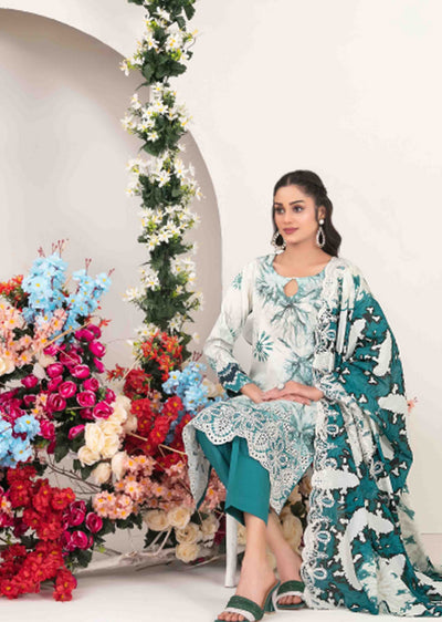 TWD-1393 Readymade Haliyah Tawakkal Lawn Suit 2025 - Memsaab Online