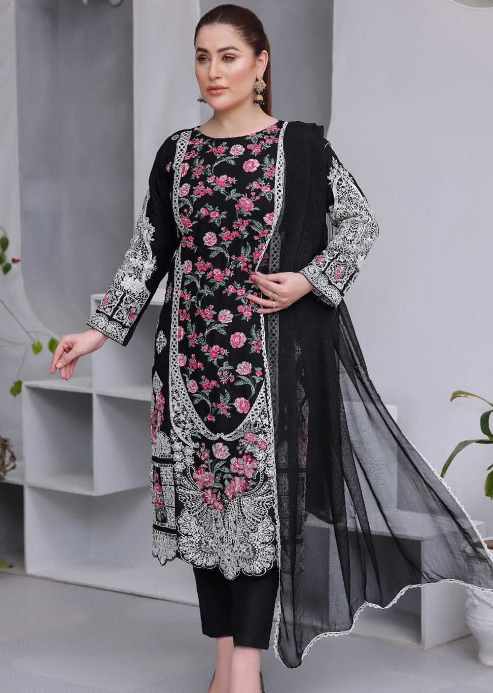HK330 - Readymade Linen Outfit Outfit 2025 - Memsaab Online