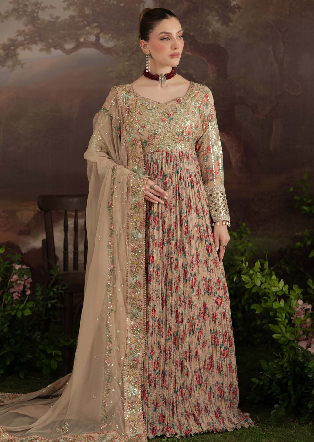 AM-13 Nureh Amaya Lux Chiffon Suit - Memsaab Online