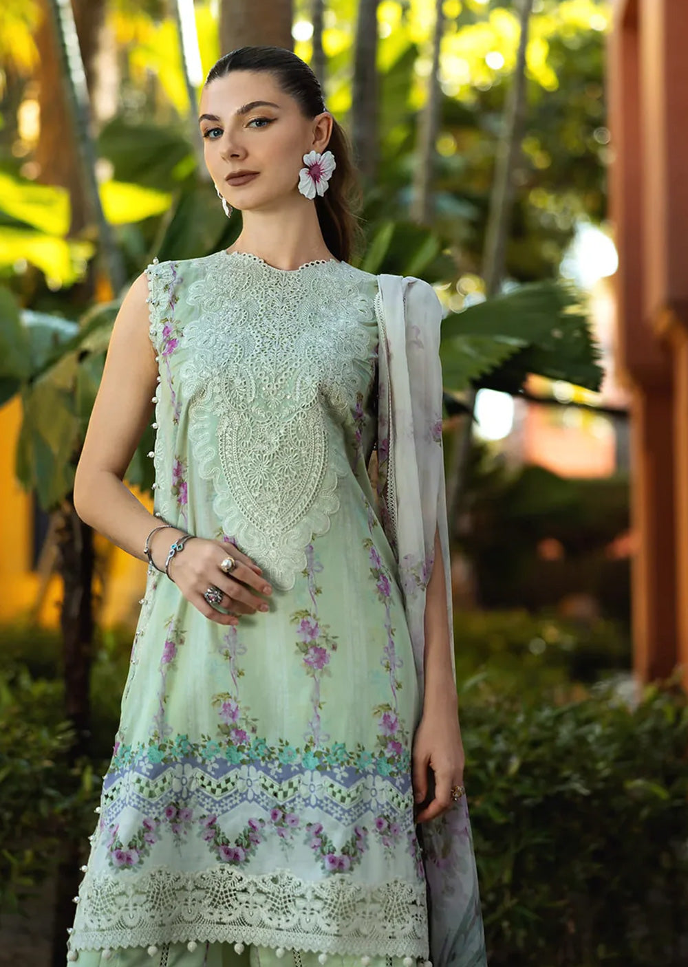 ELFH-01-A - Elaf Signature Embroidered Lawn Collection 2025 - Memsaab Online