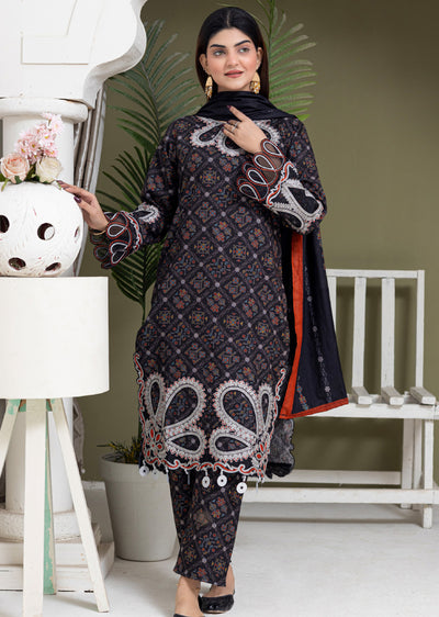 RYW-01-R - Readymade - Rangz Dastaan Winter Suit 2025 - Memsaab Online