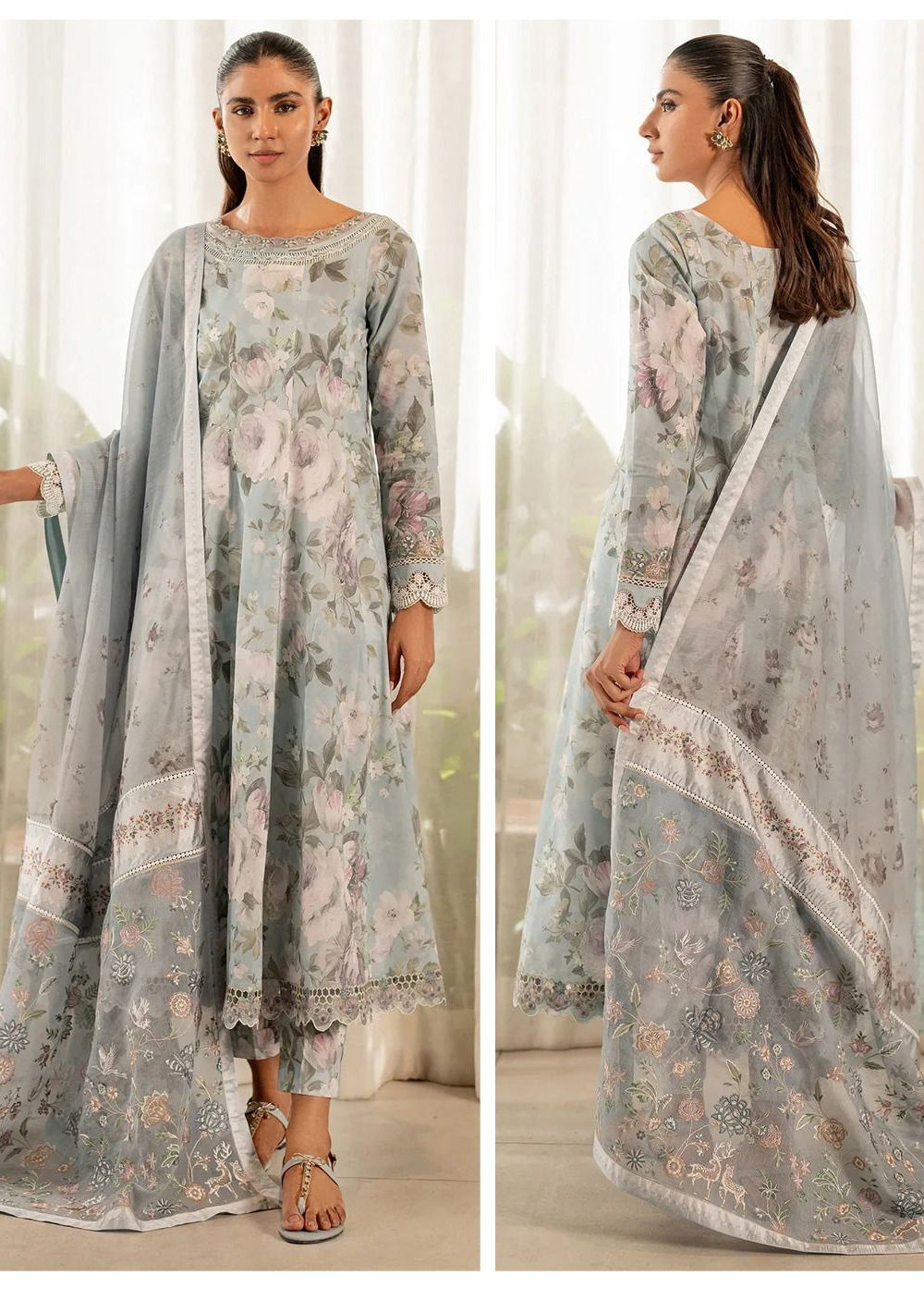 NU-11 - Baroque Inspired Linen Suit - Memsaab Online
