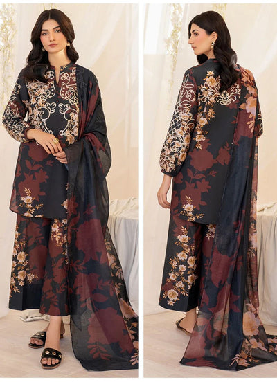 NU-07 - Baroque Inspired Linen Suit - Memsaab Online