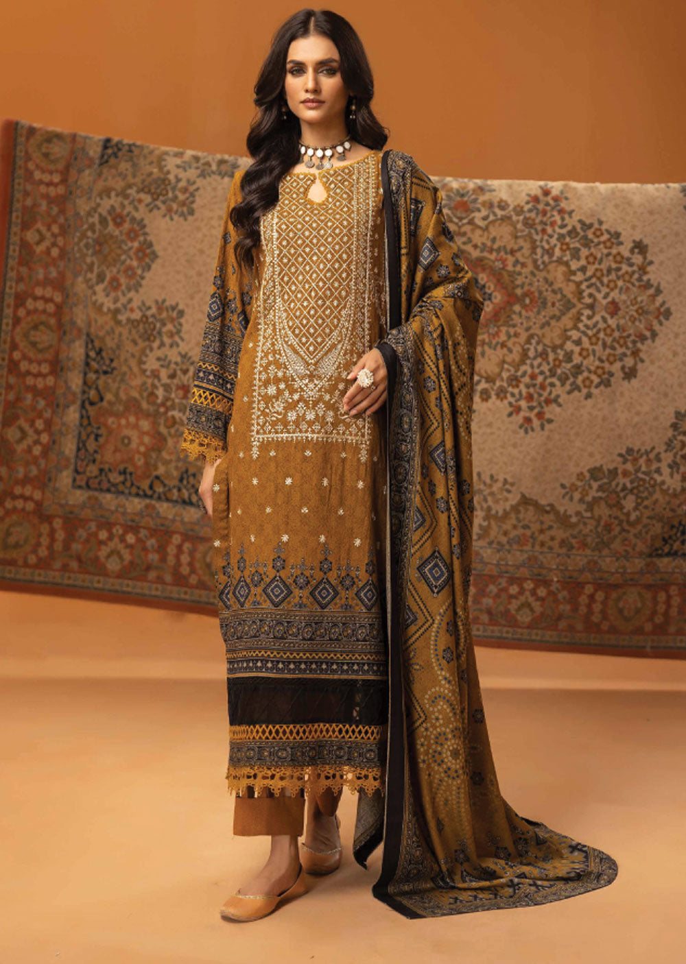 JH-186 - Unstitched - Roop Collection by Johra 2024 - Memsaab Online