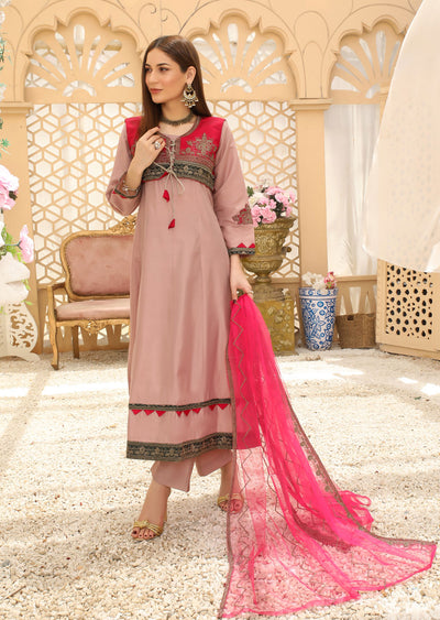 KLD212 Rangoli - Lilac Readymade Cotton Silk Suit - Memsaab Online