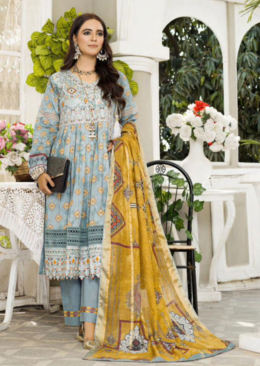 MSL-01-R - Readymade - Munira Digital Lawn Collection 2023 - Memsaab Online