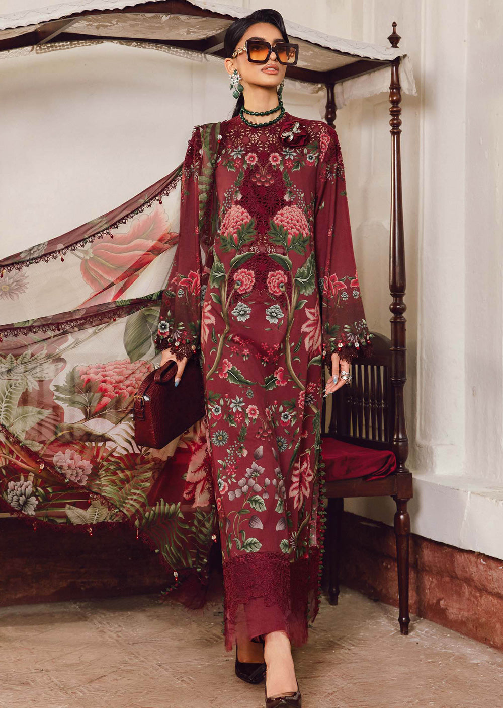 MPTR-2709-A Unstitched - Maria B MPRINTS Collection 2025 - Memsaab Online
