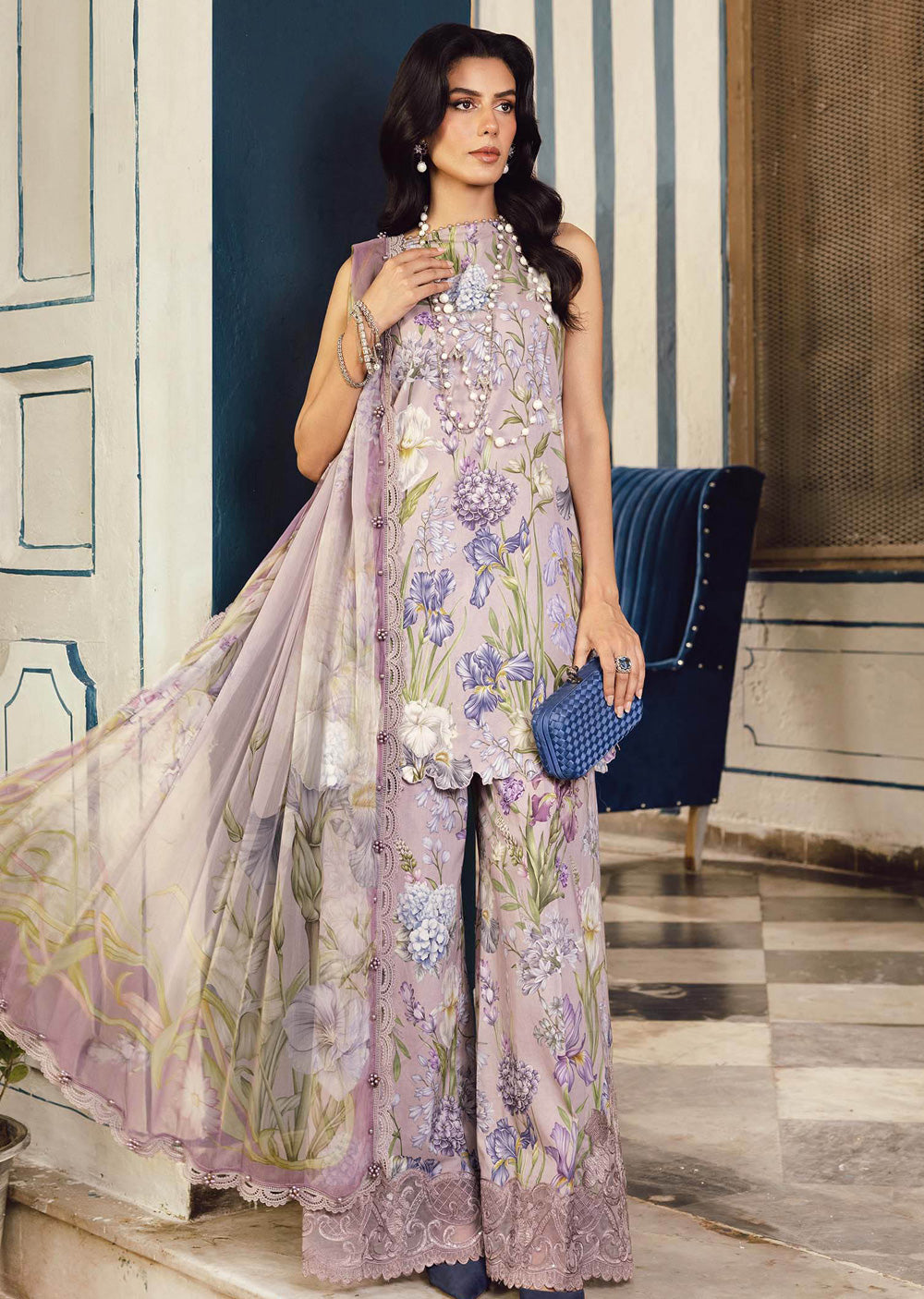 MPTR-2708-A Unstitched - Maria B MPRINTS Collection 2025 - Memsaab Online