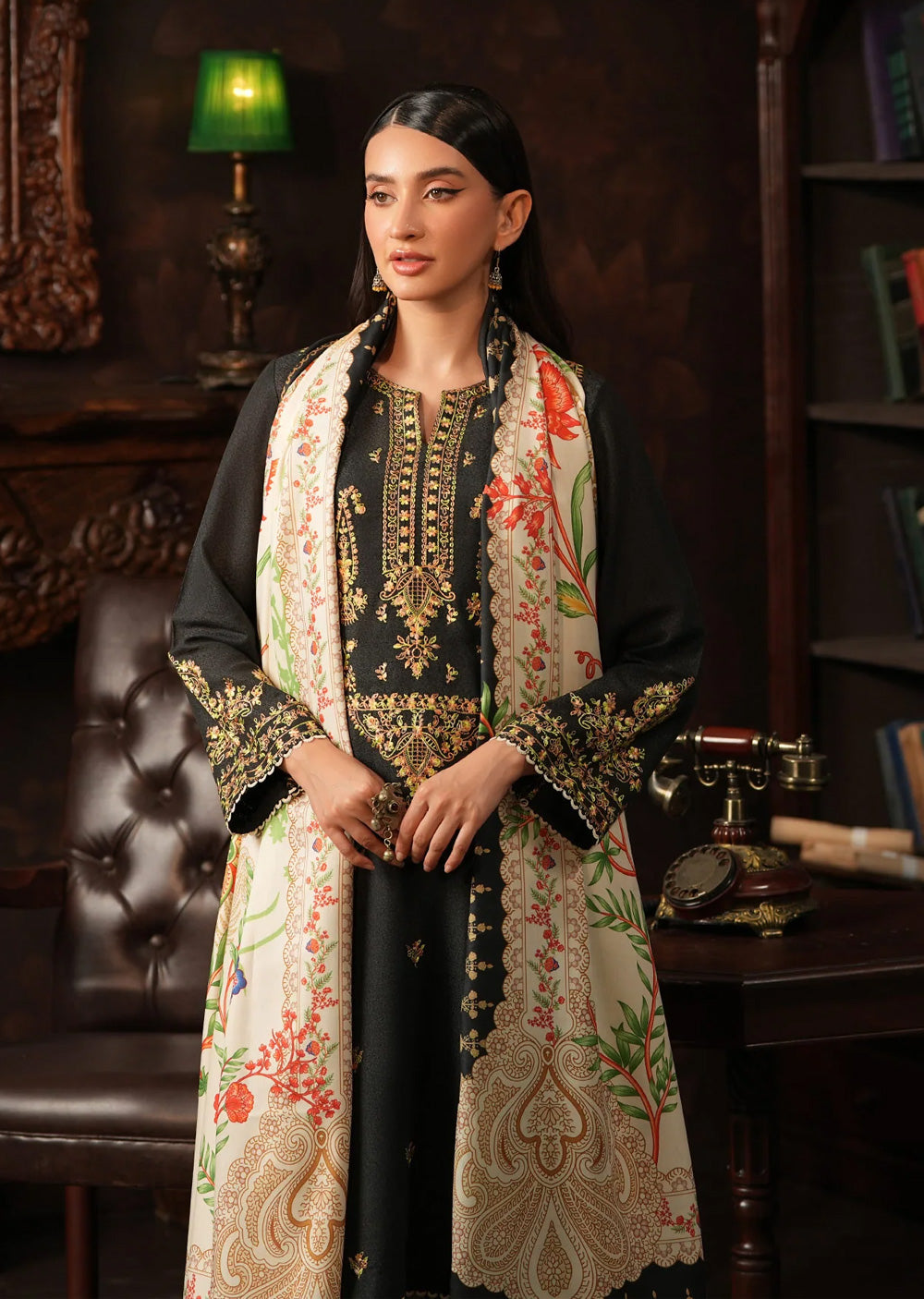 PSH-16358 - Readymade Shaposh Karandi Linen Suit 2025 - Memsaab Online