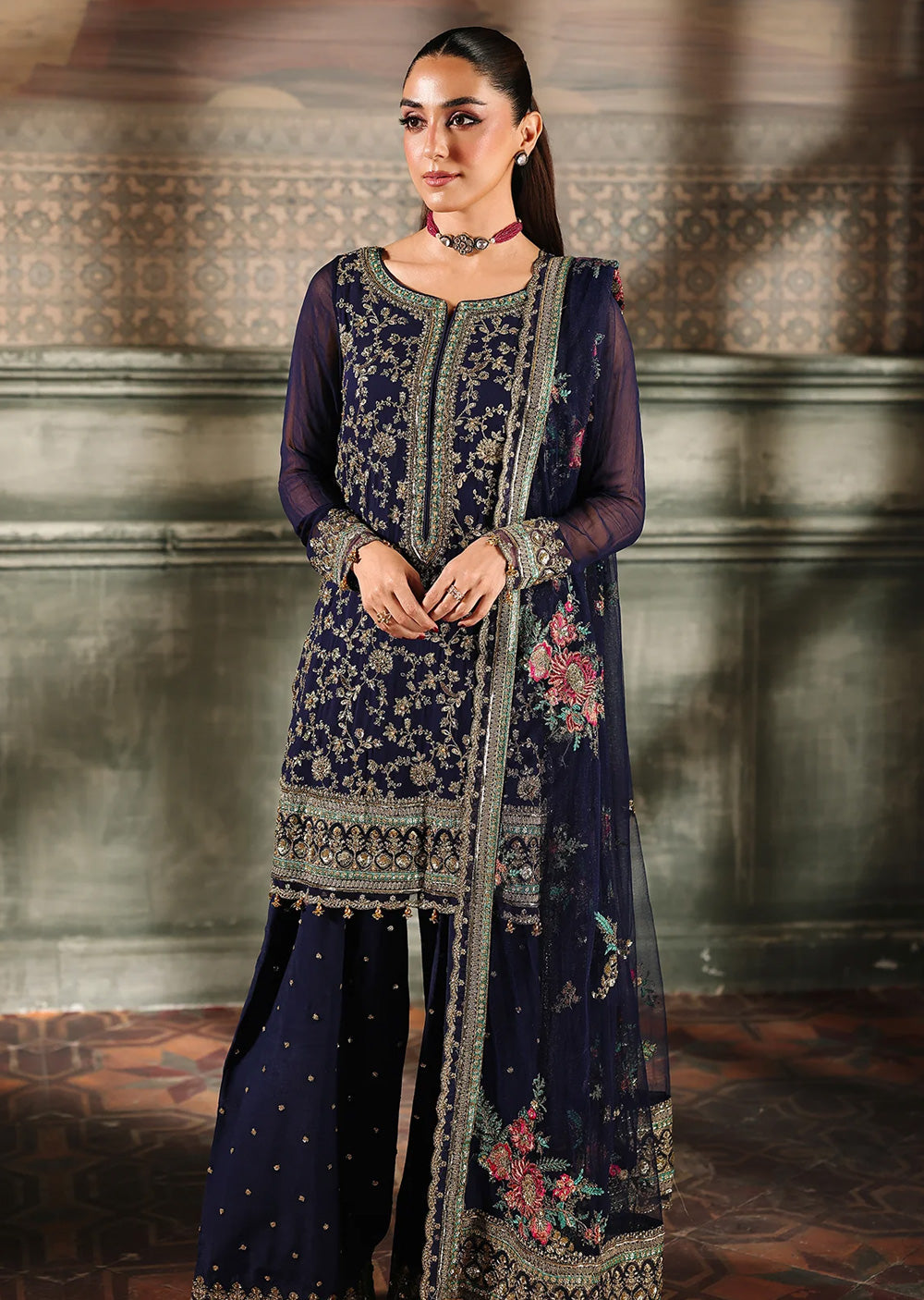 DJW5-01- 4-PC Charizma Unstitched Luxury Collection 2025 - Memsaab Online