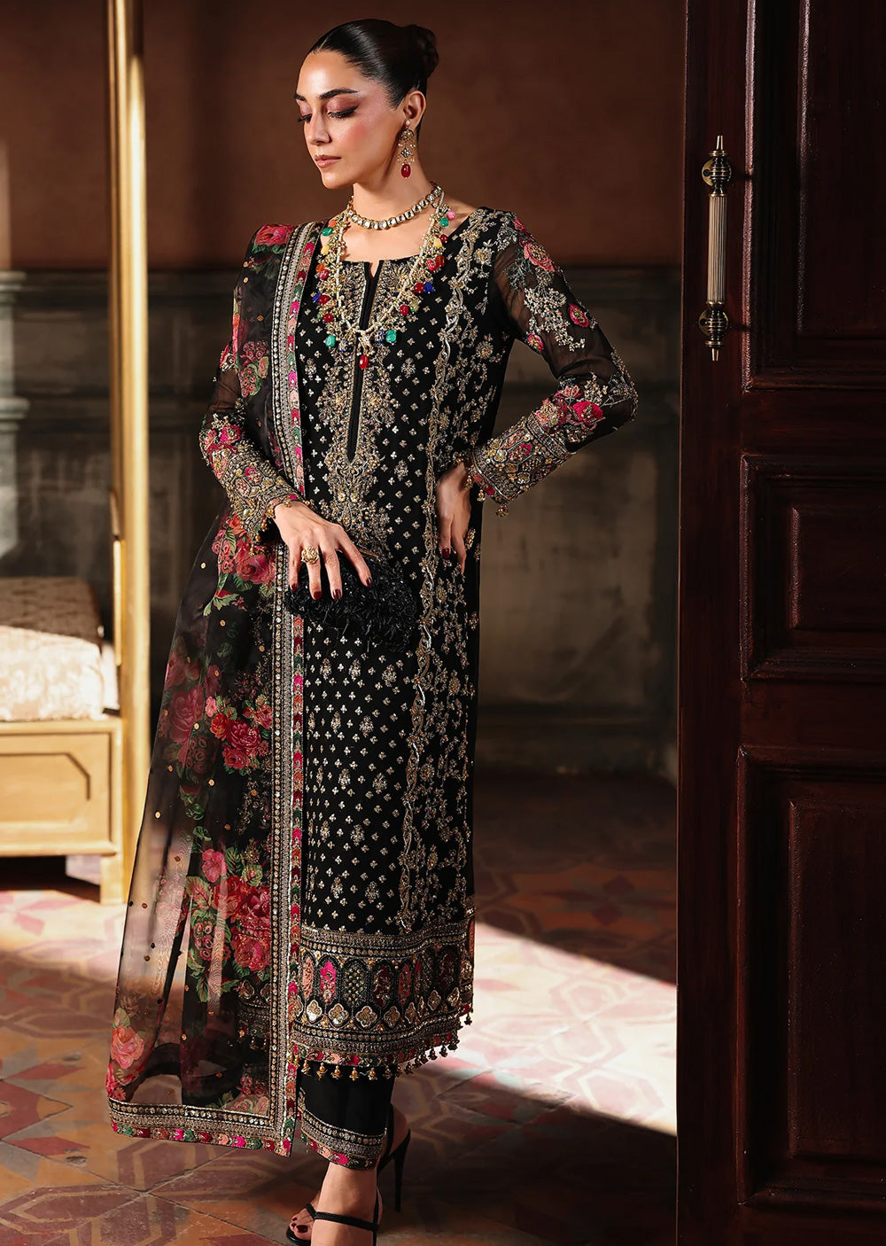 DJW5-05- 4-PC Charizma Unstitched Luxury Collection 2025 - Memsaab Online
