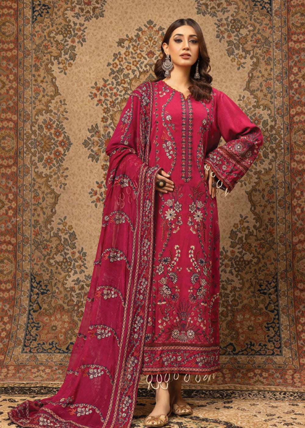 JH-142 - Unstitched - Grazia Collection by Johra 2024 - Memsaab Online