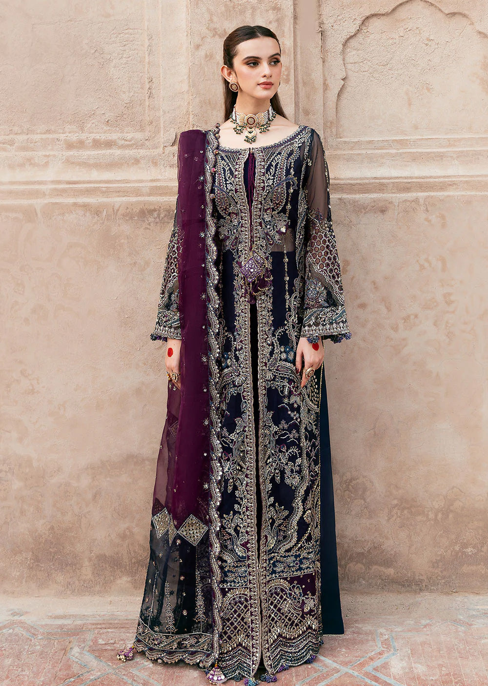 SF-09-NEEL Readymade - Mehfil by Shagna Ramsha Luxury Chiffon Collection 2025 - Memsaab Online
