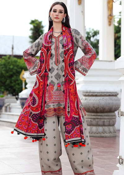 ANW6-01 CHARIZMA 3-PC Unstitched Embroidered Linen Collection 2025 - Memsaab Online