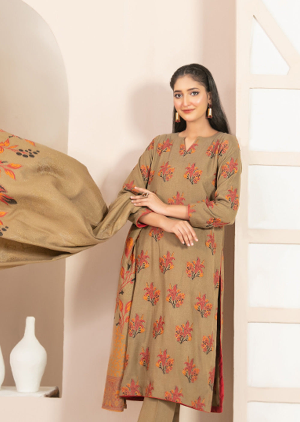 TWD-4706 - Lehr Tawakkal UNStitched Suit - Memsaab Online