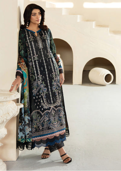 RMSHO-01 - Unstitched - Ramsha Mashaal Luxury Lawn Vol 13 - Memsaab Online