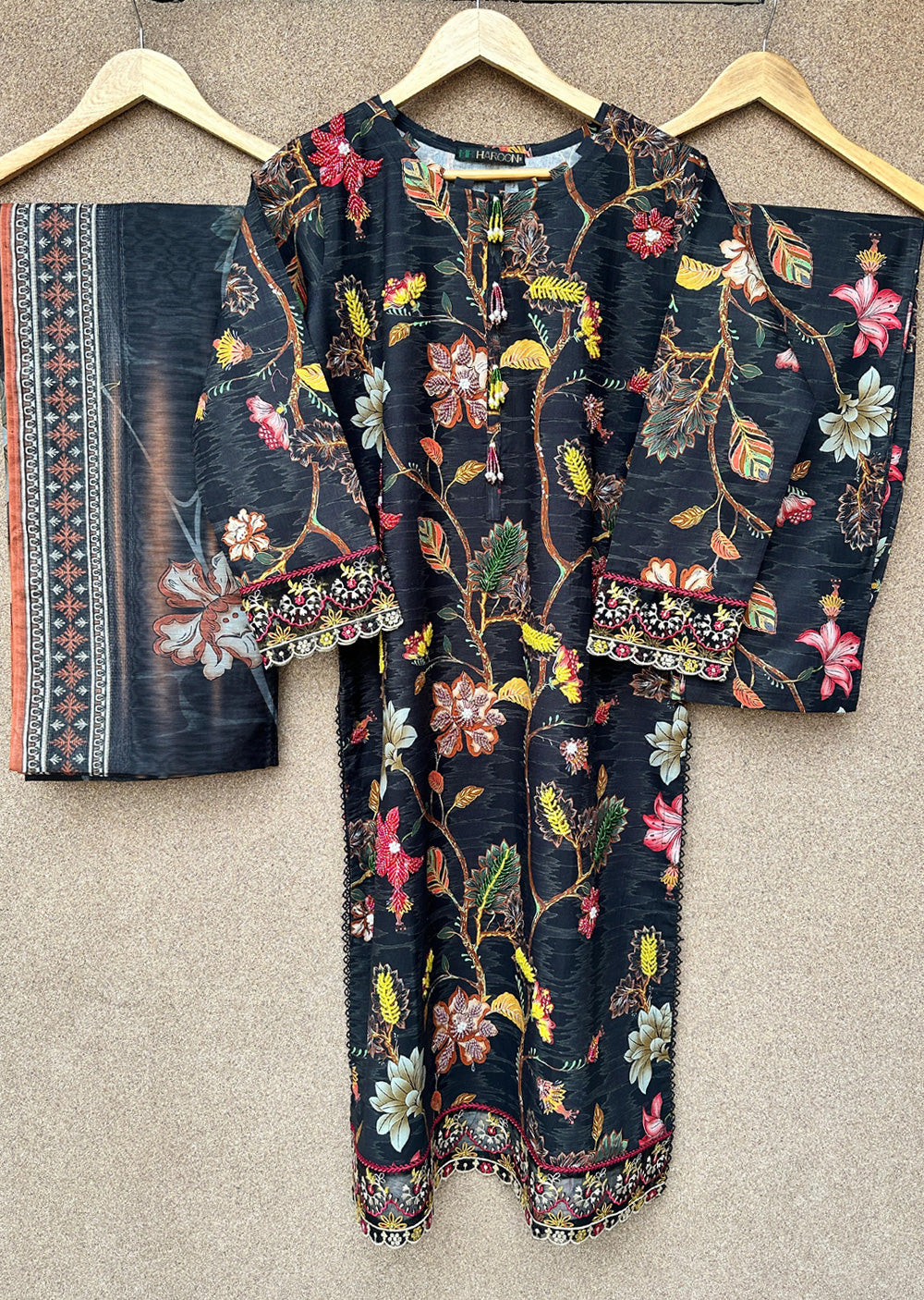 HNR-06 - Black - Readymade - Haroon Khaddar Suit 2025 - Memsaab Online