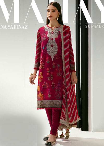 MZN-01-A - Unstitched - Mahay Summer Collection by Sana Safinaz 2023 - Memsaab Online